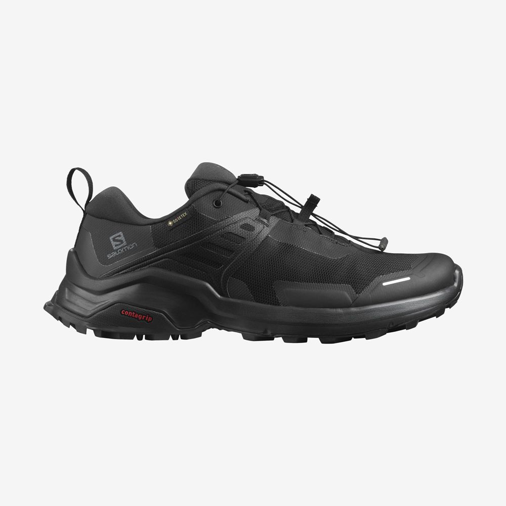 Salomon Singapore Mens Hiking Shoes - X RAISE GORE-TEX Black | 12783-VNAH